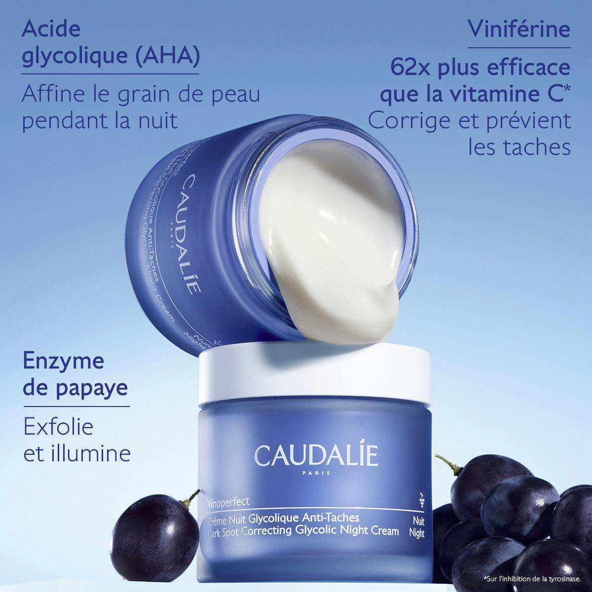 Crème Nuit Anti-Taches à la Viniférine & Acide Glycolique